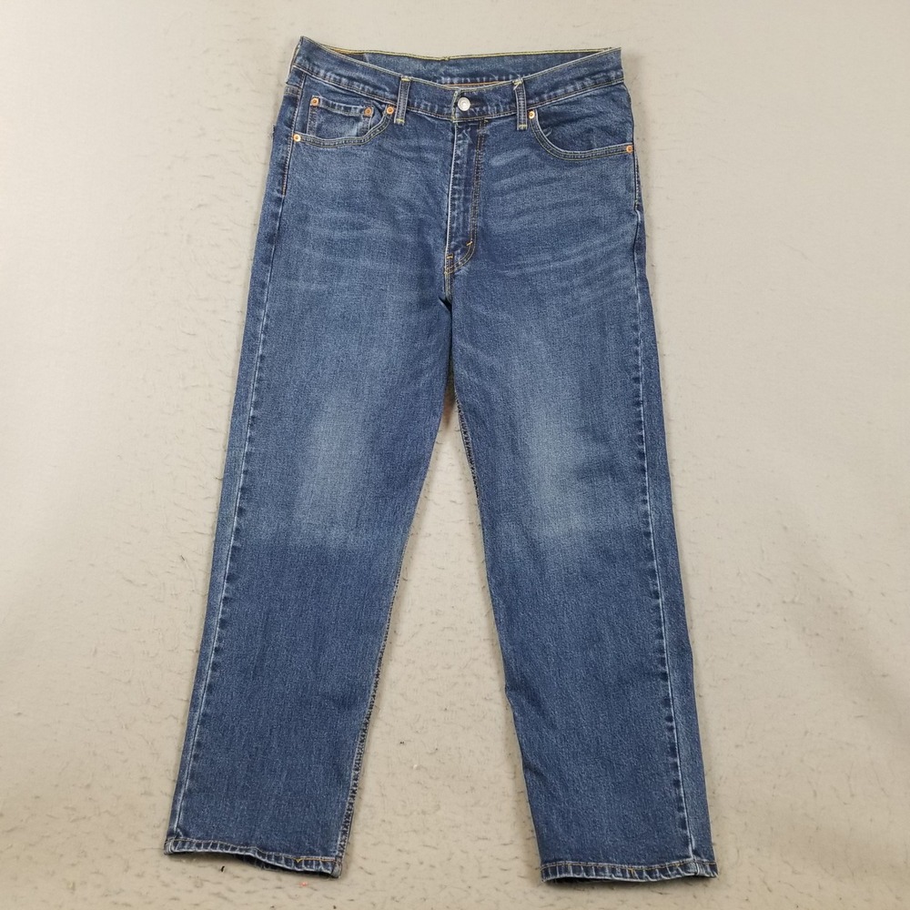 Levis Jeans Mens 36x30 550 Relaxed Fit Medium Wash Blue Denim 00550-0060